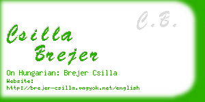 csilla brejer business card